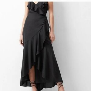 Express Ruffle Wrap High Low Maxi Dress XL new wot